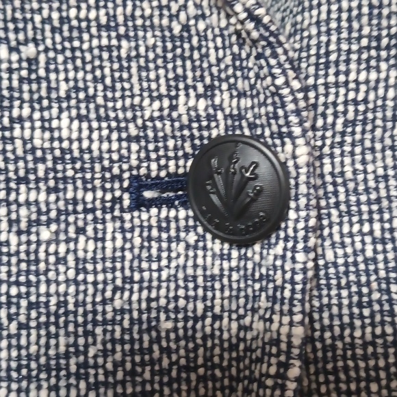 Rag & Bone Josie Italian Tweed Blazer In Blue And White - Picture 6 of 13